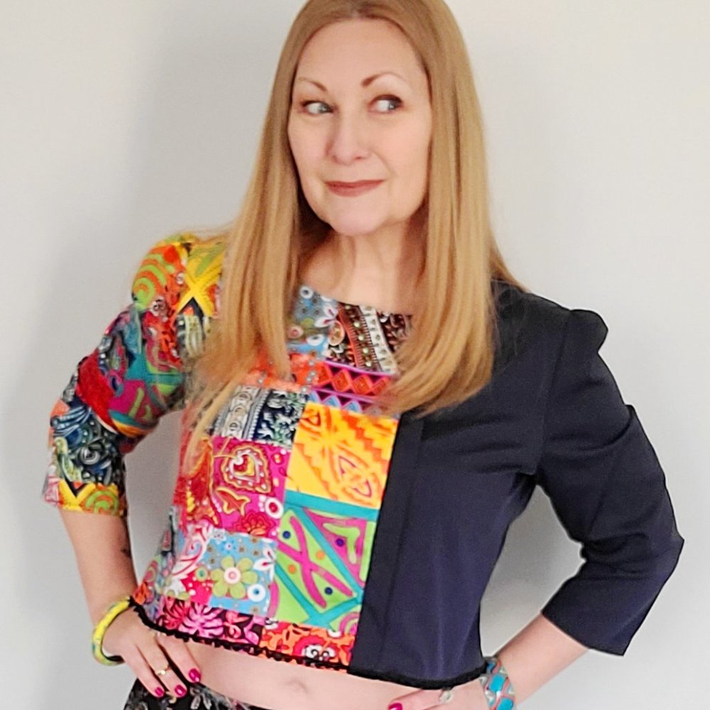 Refashioned Vintage Patchwork Top (M/L)